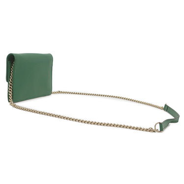 グッチ GUCCI インターロッキングG 615523 グリーン レザー チェーンウォレット ゴールド金具 チェーンショルダー ショルダーバッグ