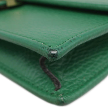 グッチ GUCCI インターロッキングG 615523 グリーン レザー チェーンウォレット ゴールド金具 チェーンショルダー ショルダーバッグ