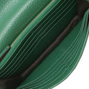 グッチ GUCCI インターロッキングG 615523 グリーン レザー チェーンウォレット ゴールド金具 チェーンショルダー ショルダーバッグ