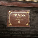 プラダ PRADA ロゴプレート 2WAY BN1777 ブルチャート レザー ヴィッテロダイノ ハンドバッグ ゴールド金具 ハンドバッグ ショルダー