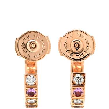 カルティエ Cartier ラニエール ピアス B8031000 ピンク×ピンクゴールド K18PG ダイヤモンド サファイア ピアス 750 18金 PG ダイヤ ピンクサファイア