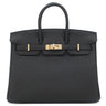 エルメス HERMES バーキン25 ブラック トゴ ハンドバッグ シャンパンゴールド金具 新品 未使用 黒 2025年製