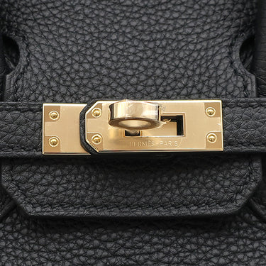 エルメス HERMES バーキン25 ブラック トゴ ハンドバッグ シャンパンゴールド金具 新品 未使用 黒 2025年製