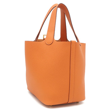 エルメス HERMES ピコタンロックPM オレンジ トリヨンクレマンス ハンドバッグ ゴールド金具 新品 未使用 2025年製
