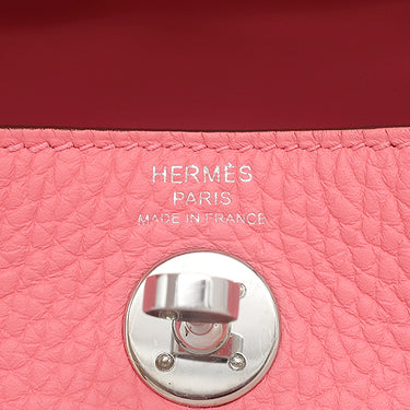 エルメス HERMES リンディ ミニ ローズアザレ トリヨンクレマンス ショルダーバッグ シルバー金具 2024年製