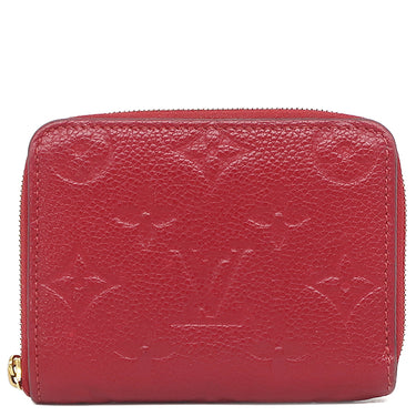 ルイヴィトン Louis Vuitton ジッピー コインパース M63696 スカーレット モノグラムアンプラント コインケース ゴールド金具 赤 ラウンドジップ