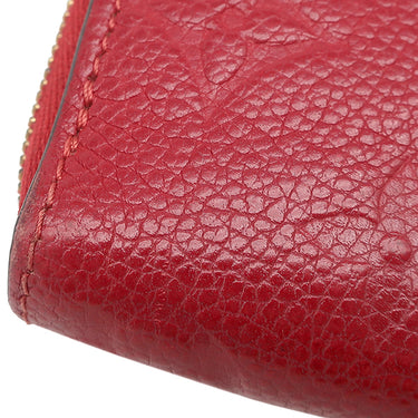 ルイヴィトン LOUIS VUITTON ジッピー コインパース M63696 スカーレット モノグラムアンプラント コインケース ゴールド金具 赤 ラウンドジップ