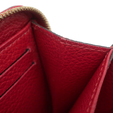 ルイヴィトン LOUIS VUITTON ジッピー コインパース M63696 スカーレット モノグラムアンプラント コインケース ゴールド金具 赤 ラウンドジップ