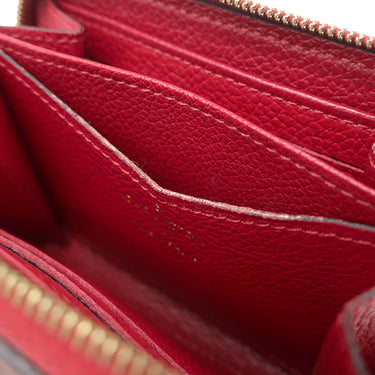 ルイヴィトン LOUIS VUITTON ジッピー コインパース M63696 スカーレット モノグラムアンプラント コインケース ゴールド金具 赤 ラウンドジップ