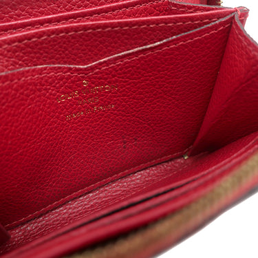 ルイヴィトン LOUIS VUITTON ジッピー コインパース M63696 スカーレット モノグラムアンプラント コインケース ゴールド金具 赤 ラウンドジップ