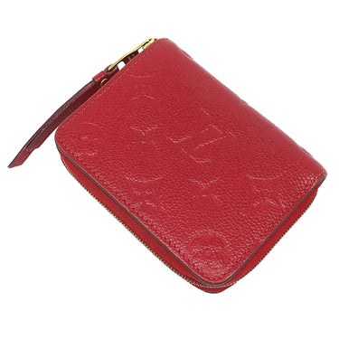 ルイヴィトン LOUIS VUITTON ジッピー コインパース M63696 スカーレット モノグラムアンプラント コインケース ゴールド金具 赤 ラウンドジップ