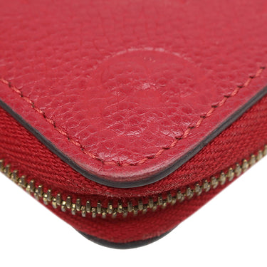 ルイヴィトン LOUIS VUITTON ジッピー コインパース M63696 スカーレット モノグラムアンプラント コインケース ゴールド金具 赤 ラウンドジップ