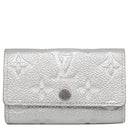 ルイヴィトン LOUIS VUITTON キーケース ミュルティクレ 6 M26508 シルバー レザー モノグラムアンプラント キーケース シルバー金具 6連 6本 鍵入れ