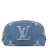 ルイヴィトン LOUIS VUITTON ポシェット コスメティック PM M24316 ブルーデニム モノグラムデニム ポーチ ゴールド金具 化粧ポーチ 小物入れ