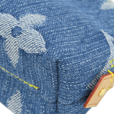ルイヴィトン LOUIS VUITTON ポシェット コスメティック PM M24316 ブルーデニム モノグラムデニム ポーチ ゴールド金具 化粧ポーチ 小物入れ