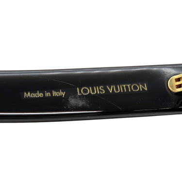 ルイヴィトン LOUIS VUITTON コンフィデンス スクエア 50□23 Z2126U ブラック アセテート メタル サングラス ゴールド金具 LVロゴ ラウンド