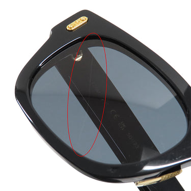 ルイヴィトン LOUIS VUITTON コンフィデンス スクエア 50□23 Z2126U ブラック アセテート メタル サングラス ゴールド金具 LVロゴ ラウンド
