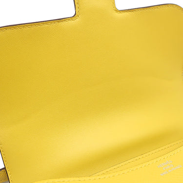 エルメス HERMES コンスタンスミニ 3 ミロワール ジョーヌナプル ヴォーエプソン ショルダーバッグ シルバー金具 2023年製