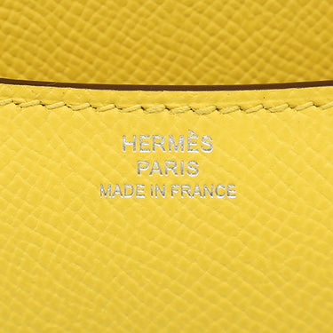 エルメス HERMES コンスタンスミニ 3 ミロワール ジョーヌナプル ヴォーエプソン ショルダーバッグ シルバー金具 2023年製
