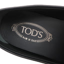 トッズ TODS モノグラム ロゴ ブラック レザー ＃7 ローファー 黒 革靴