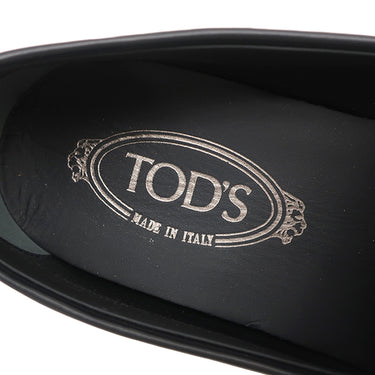 トッズ TODS モノグラム ロゴ ブラック レザー ＃7 ローファー 黒 革靴