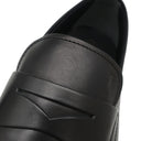トッズ TODS モノグラム ロゴ ブラック レザー ＃7 ローファー 黒 革靴