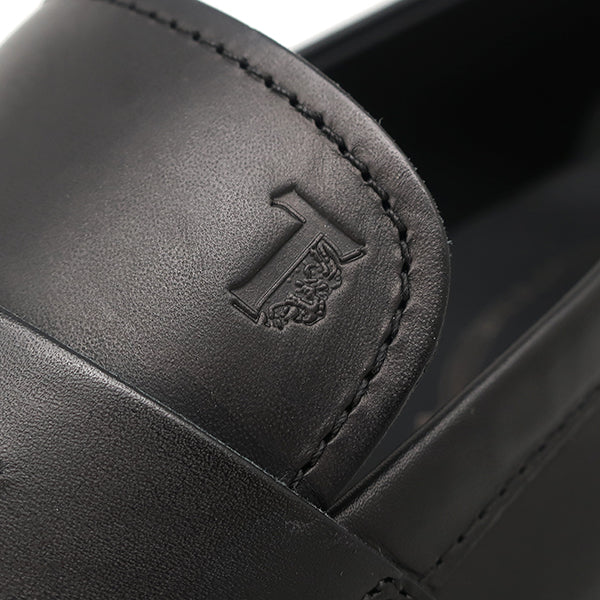 トッズ TODS モノグラム ロゴ ブラック レザー #7 ローファー トッズ TODS モノグラム ロゴ ブラック レザー #7 ローファー
