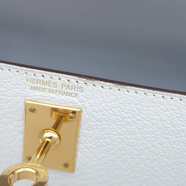 エルメス HERMES ミニケリードゥ 外縫い ブループリュム シェブルミゾル 2WAYバッグ シルバー金具 水色 ショルダー