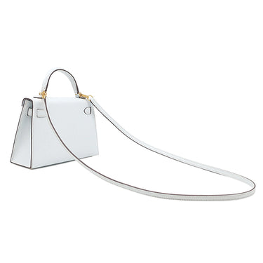 エルメス HERMES ミニケリードゥ 外縫い ブループリュム シェブルミゾル 2WAYバッグ シルバー金具 水色 ショルダー