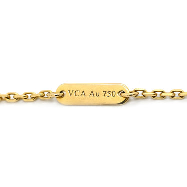 ヴァンクリーフアーペル Van Cleef & Arpels ヴィンテージ アルハンブラ VCARO9VA00 グリーン×イエローゴールド K18YG マラカイト ネックレス Au750 18K YG 緑 マラカイト マット