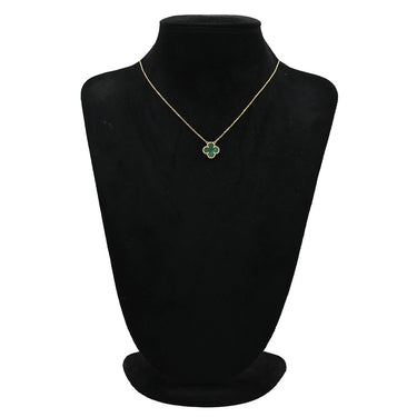 ヴァンクリーフアーペル Van Cleef & Arpels ヴィンテージ アルハンブラ VCARO9VA00 グリーン×イエローゴールド K18YG マラカイト ネックレス Au750 18K YG 緑 マラカイト マット