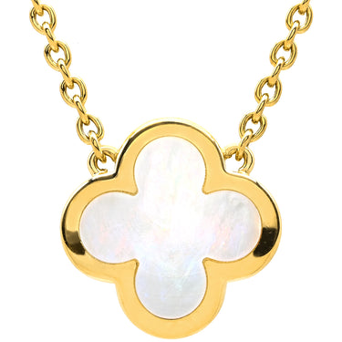 ヴァンクリーフアーペル Van Cleef & Arpels ピュア アルハンブラ VCARA39700 ホワイト×イエローゴールド K18YG マザーオブパール ネックレス Au750 18K シェル