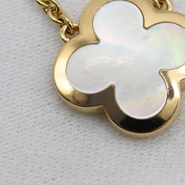 ヴァンクリーフアーペル Van Cleef & Arpels ピュア アルハンブラ VCARA39700 ホワイト×イエローゴールド K18YG マザーオブパール ネックレス Au750 18K シェル