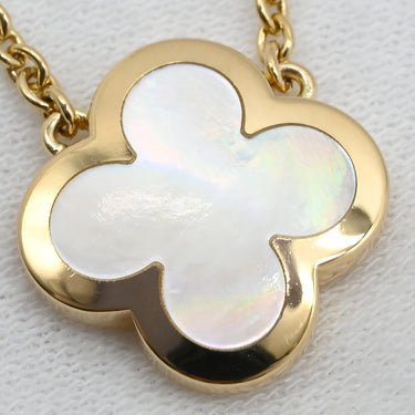 ヴァンクリーフアーペル Van Cleef & Arpels ピュア アルハンブラ VCARA39700 ホワイト×イエローゴールド K18YG マザーオブパール ネックレス Au750 18K シェル