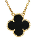 ヴァンクリーフアーペル Van Cleef & Arpels ヴィンテージ アルハンブラ ペンダント VCARA45800 ブラック×イエローゴールド K18YG オニキス ネックレス Au750 18K 黒 オニキス