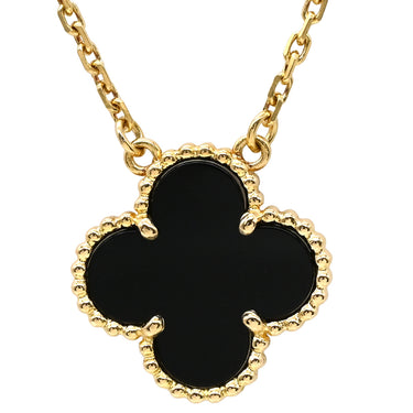 ヴァンクリーフアーペル Van Cleef & Arpels ヴィンテージ アルハンブラ ペンダント VCARA45800 ブラック×イエローゴールド K18YG オニキス ネックレス Au750 18K 黒 オニキス