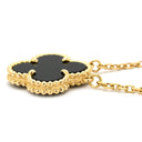 ヴァンクリーフアーペル Van Cleef & Arpels ヴィンテージ アルハンブラ ペンダント VCARA45800 ブラック×イエローゴールド K18YG オニキス ネックレス Au750 18K 黒 オニキス
