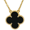 ヴァンクリーフアーペル Van Cleef & Arpels ヴィンテージ アルハンブラ VCARA45800 ブラック×イエローゴールド K18YG オニキス ネックレス Au750 18K オニキス
