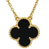 ヴァンクリーフアーペル Van Cleef & Arpels ヴィンテージ アルハンブラ VCARA45800 ブラック×イエローゴールド K18YG オニキス ネックレス Au750 18K オニキス