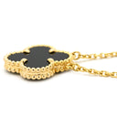 ヴァンクリーフアーペル Van Cleef & Arpels ヴィンテージ アルハンブラ VCARA45800 ブラック×イエローゴールド K18YG オニキス ネックレス Au750 18K オニキス