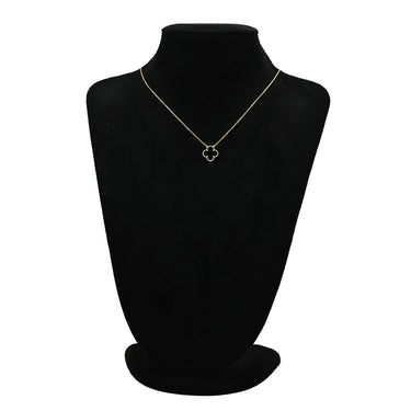 ヴァンクリーフアーペル Van Cleef & Arpels ヴィンテージ アルハンブラ VCARA45800 ブラック×イエローゴールド K18YG オニキス ネックレス Au750 18K オニキス