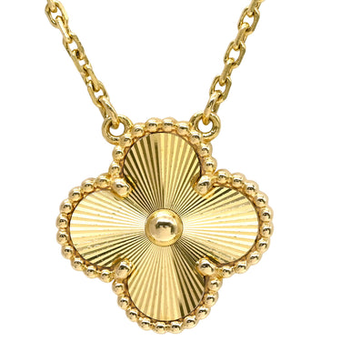 ヴァンクリーフアーペル Van Cleef & Arpels ヴィンテージ アルハンブラ ペンダント VCARP4KL00 イエローゴールド K18YG ネックレス Au750 18K ギヨシェ