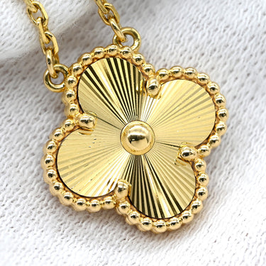 ヴァンクリーフアーペル Van Cleef & Arpels ヴィンテージ アルハンブラ ペンダント VCARP4KL00 イエローゴールド K18YG ネックレス Au750 18K ギヨシェ