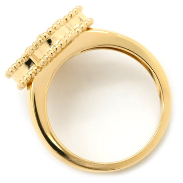 ヴァンクリーフアーペル Van Cleef & Arpels ヴィンテージ アルハンブラ ギヨシェ VCARP6I300 イエローゴールド K18YG #52(JP12) リング 指輪 18K 12号
