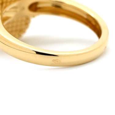 ヴァンクリーフアーペル Van Cleef & Arpels ヴィンテージ アルハンブラ ギヨシェ VCARP6I300 イエローゴールド K18YG #52(JP12) リング 指輪 18K 12号
