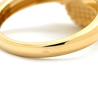 ヴァンクリーフアーペル Van Cleef & Arpels ヴィンテージ アルハンブラ ギヨシェ VCARP6I300 イエローゴールド K18YG #52(JP12) リング 指輪 18K 12号