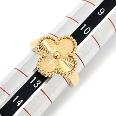 ヴァンクリーフアーペル Van Cleef & Arpels ヴィンテージ アルハンブラ ギヨシェ VCARP6I300 イエローゴールド K18YG #52(JP12) リング 指輪 18K 12号