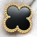 ヴァンクリーフアーペル Van Cleef & Arpels ヴィンテージ アルハンブラ VCARA44200 ブラック×イエローゴールド K18YG オニキス ピアス 黒 Au750 YG 18K オニキス