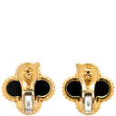 ヴァンクリーフアーペル Van Cleef & Arpels ヴィンテージ アルハンブラ VCARA44200 ブラック×イエローゴールド K18YG オニキス ピアス 黒 Au750 YG 18K オニキス