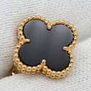 ヴァンクリーフアーペル Van Cleef & Arpels ヴィンテージ アルハンブラ VCARA44200 ブラック×イエローゴールド K18YG オニキス ピアス 黒 Au750 YG 18K オニキス